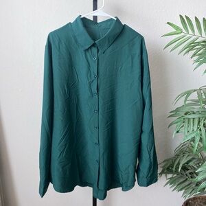 Green Button-Up Shirt